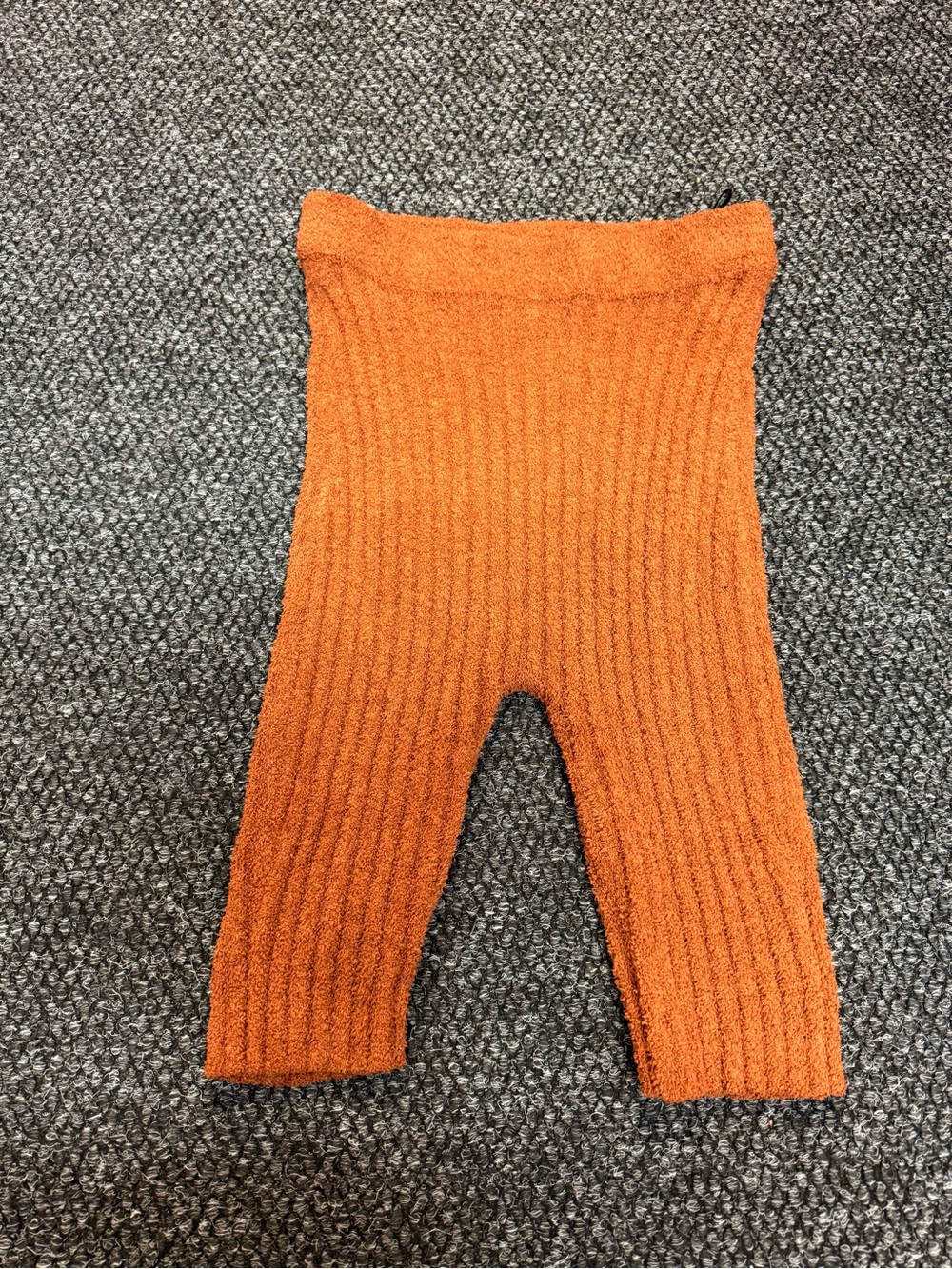 Cozy Orange Ribbed Knit Bottoms